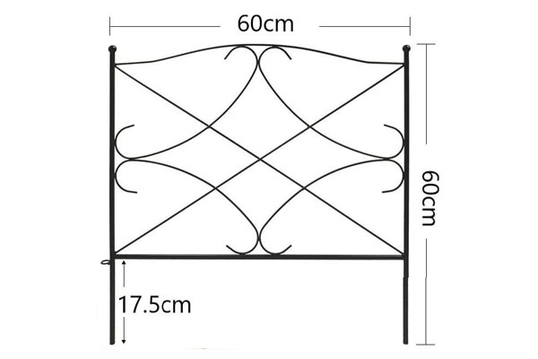 Udendørs Folding Wire Patio Hegn Blomsterbed Dyr Hunde Barrier Border Edge Decor Picket