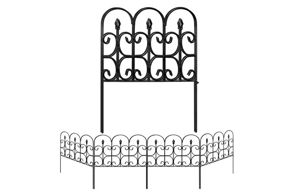 Udendørs blomsterbed Metalhegn Barrierepaneler Decor Picket Kantning